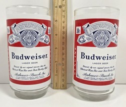 Budweiser The King of Beers 16 OZ Glass Lot 2 (A) - £9.08 GBP