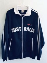 Track Jacket Australia Spell-Out Blue White Men&#39;s Size XL Austwin Polyester Warm - £26.56 GBP