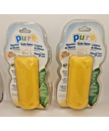 NEW 2 Nurture Pure Bottle Sleeves Sleeve Yellow BPA FREE 100% NATURAL SI... - $10.69