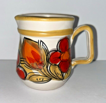 VINTAGE HAND PAINTED POTTERY 3&quot; PITCHER Creamer Coffee Cup Mug - £14.99 GBP