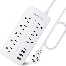 25FT Surge Protector Power Strip Extension Cord with USB C,  Flat Plug P... - $42.20