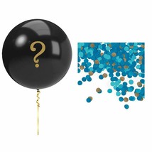 Blue Gender Reveal Balloon Kit Girl Black ? Confetti - £7.88 GBP