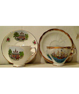 Highly Attractive Antique Colonial Virginia Jamestown &amp; Williamsburg Tea... - $665.24 MXN