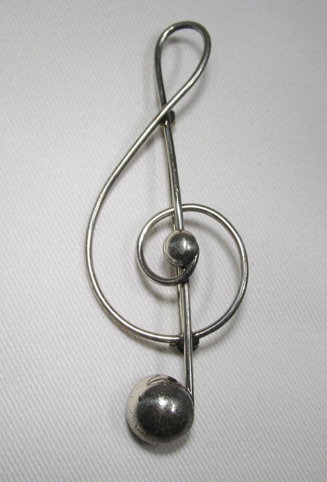 Primary image for Lang Sterling Silver Treble Clef Brooch Pin C1097