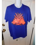 Nike Dri-Fit Blue T-Shirt X-ray Radiograph Receiver&#39;s Hands Image Size L... - $23.75