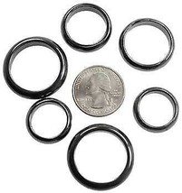 (set Of 50) 6mm Rounded Hematite Rings - £30.96 GBP