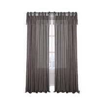 Allen + Roth Grey Light Filtering Tie Top Single Curtain Panel, 95&quot;L x 50&quot;W - £20.51 GBP