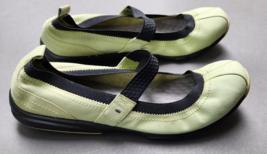 Clarks Privo Womens Size 10 Piper Mary Jane Light Green Black Flat Slip On Shoes - £30.01 GBP