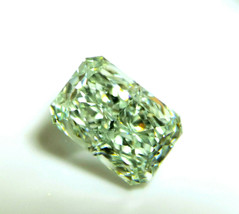 Green Diamond - 0.59ct Natural Loose Fancy Yellowish green Color GIA VS1 Radiant - £8,403.96 GBP