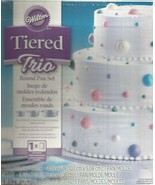 Tiered Trio Cake Pan Set Round 4", 6" & 8" 070896304728 FREE SHIPPING - $22.99