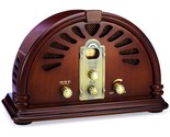 Classic Vintage Retro Style Am/Fm Radio With Bluetooth - Handmade Wooden... - $166.99