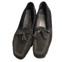 Samsonite black suede tassel kitty heels 41 women’s size 10.5-11 - £19.38 GBP