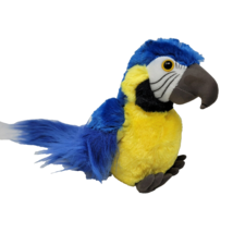 Adventure Planet Blue Yellow Macaw Parrot 8&quot; Plush Long Tail - $12.68
