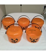 Vintage 1986 Halloween McDonalds Orange Boo Buckets Set Of 5 Buckets / 4... - $120.96 CAD