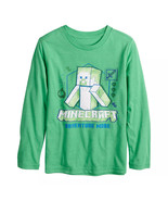 NEW Boys Minecraft Adventure Mode Graphic Tee T-shirt sz 4 long sleeve t... - £9.54 GBP