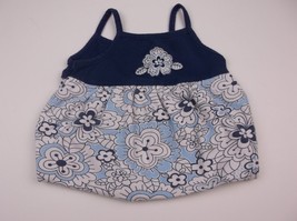 HANDMADE UPCYCLED KIDS PURSE BLUE FLORAL TOP 10.5X9 INCHES UNIQUE ONE OF... - $2.99