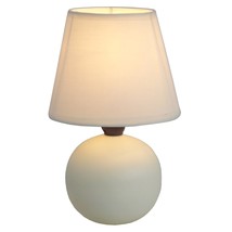 Simple Designs LT2008-OFF Mini Ceramic Globe Table Lamp, Off White - £23.97 GBP