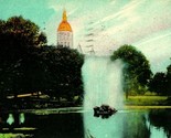 Park Lake and Fountain Hartford Connecticut CT 1908 UDB Postcard Rotogra... - $3.91