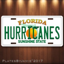 Miami Hurricanes Florida Aluminum License Plate Tag New - £13.42 GBP