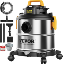 Stainless Steel Wet Dry Shop Vacuum 5.5 Gallon 6.5 HP, Powerful Suction ... - £64.27 GBP