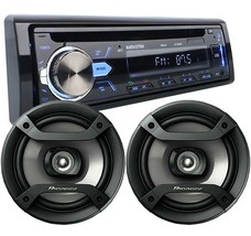 2X Pioneer 6.5&quot; Speakers + Audiotek 1-Din Car Stereo Bluetooth CD AM FM Receiver - £134.71 GBP