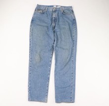 Vintage 90s Calvin Klein Womens 14 Thrashed Straight Leg Denim Jeans Blue AS IS - £27.57 GBP