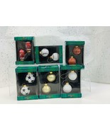 Kurt Adler 40mm Glass Sports Ball Ornaments 2pc/box, 6 Boxes~Christmas D... - $28.87