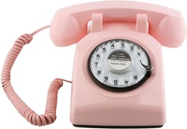 Sangyn Retro Rotary Telephone 1960S Style Old Fashioned Vintage Home Phone With - £46.26 GBP