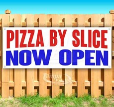 Pizza By Slice Now Open Advertising Vinyl Banner Flag Sign Many Sizes - £17.57 GBP+