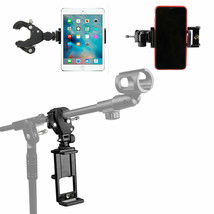Music Microphone Straight Stand Cellphone Tablet Pc Ipad Mount Holder Ad... - £23.59 GBP