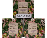 Crabtree &amp; Evelyn Bar Soap Crabapple Mulberry Triple Milled 10.5oz (3x3.... - £14.86 GBP