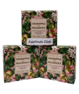 Crabtree &amp; Evelyn Bar Soap Crabapple Mulberry Triple Milled 10.5oz (3x3.... - £14.75 GBP