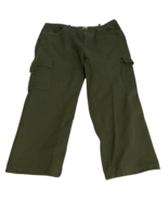 Ervingeoffrey Olive Green Military Cargo Super Wide Baggy Y2K Heavy Deni... - $960.86 MXN