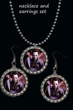 Halloween  earrings &amp; necklace set great gift scary michael myers - £6.73 GBP