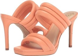 NEW  VINCE CAMUTO  PINK ORANGE LEATHER STILETTO SANDALS SIZE 8.5 M $149 - £55.94 GBP