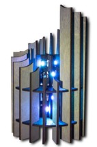 Wooden Spiral Lamp Decoration  - Handmade Night Lamp/Desk Lamp - RGB LED strip - £34.51 GBP