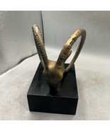 Vintsge Art Deco Style Brass Ibex Antelope Antlers Horns Bookend  Size 7... - $1,106.11 MXN