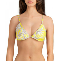 Gianni Bini  Triangle Bikini Top   Molded Cup Yellow Botanical Spaghetti... - $443.62 MXN