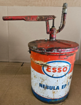Vintage Esso Oil Grease Pump Can Nebula EP 1 Motor Oil 5 Gallon Service ... - $129.62