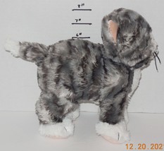 IKEA 9” Kitty Cat Plush Stuffed Animal Soft Toy Gray White Tabby Lilleplutt Toy - $10.44