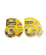 Lot of 2 Scotch Double-Sided Tape Permanent 0.5in X 450in - £9.26 GBP