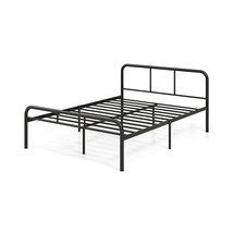 Full Bed Frame with Headboard and Footboard No Box Spring Needed-Black - £128.17 GBP