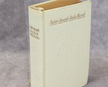 Catholic St Joseph Daily Missal 1959 English &amp; Latin White Leather Illus... - $44.09