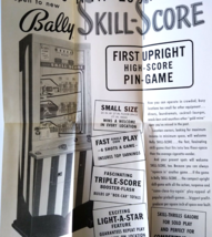 Skill Score Pinball Ball Drop Arcade Game Flyer Original 1960 Vintage Ar... - $28.50