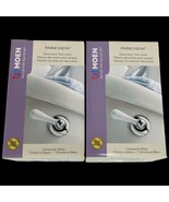 Silver Moen Toilet Levers Flush Handles Chrome White (2) Parkview Tank M... - $576.70 MXN