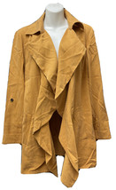 Chico&#39;s Women&#39;s Mustard Yellow 100% Rayon Open Cardigan Top - Size 2 - £40.15 GBP