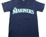 Seattle Marineros Chicos Youth LARGA Azul Camiseta Camisa Majestic V Cuello - £18.49 GBP