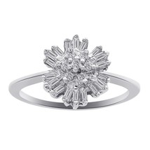 0.25 Ct.tw. Diamond Snowflake 14K White Gold - £341.34 GBP