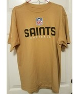  New Orleans Saints Reebok Football Shirt Men&#39;s Sz Medium Short Sleeve Gold - $14.55