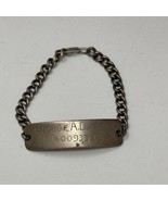 WW2 US Navy Named ID Bracelet Dog Tag w/ Service Number World War 2 Meta... - $98.95